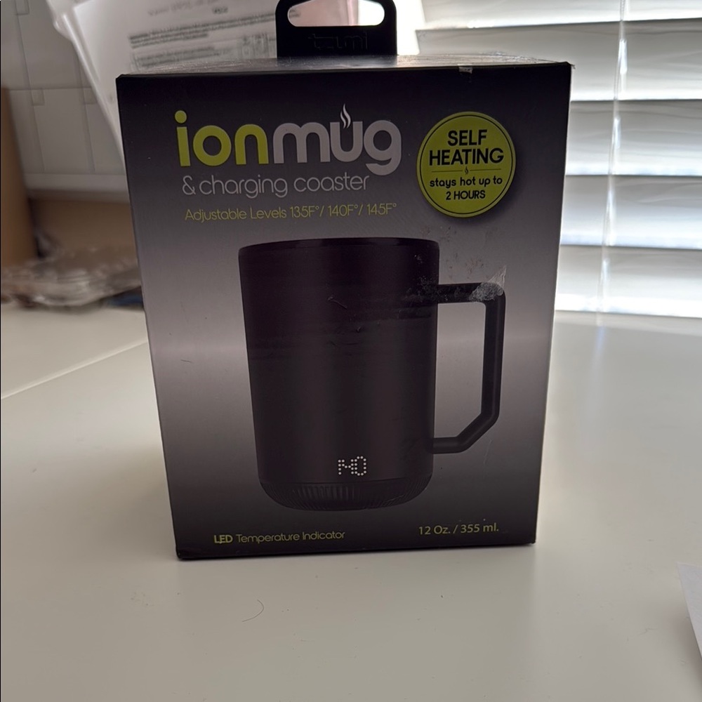 IonMug Self-Heating Mug with Charging Coaster
